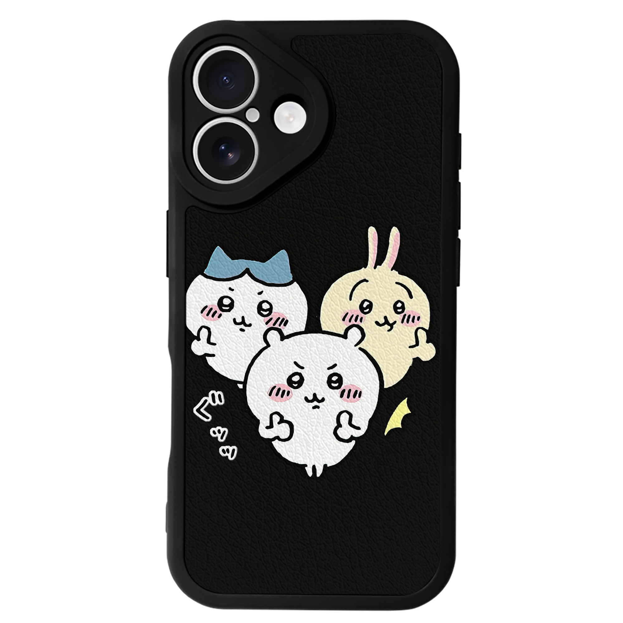 （画像用） ちいかわ うさぎ Chii-kawa usagi 【iPhone 16シリーズ対応】シリコンスマホケース（レザー調） 材質：シリコン